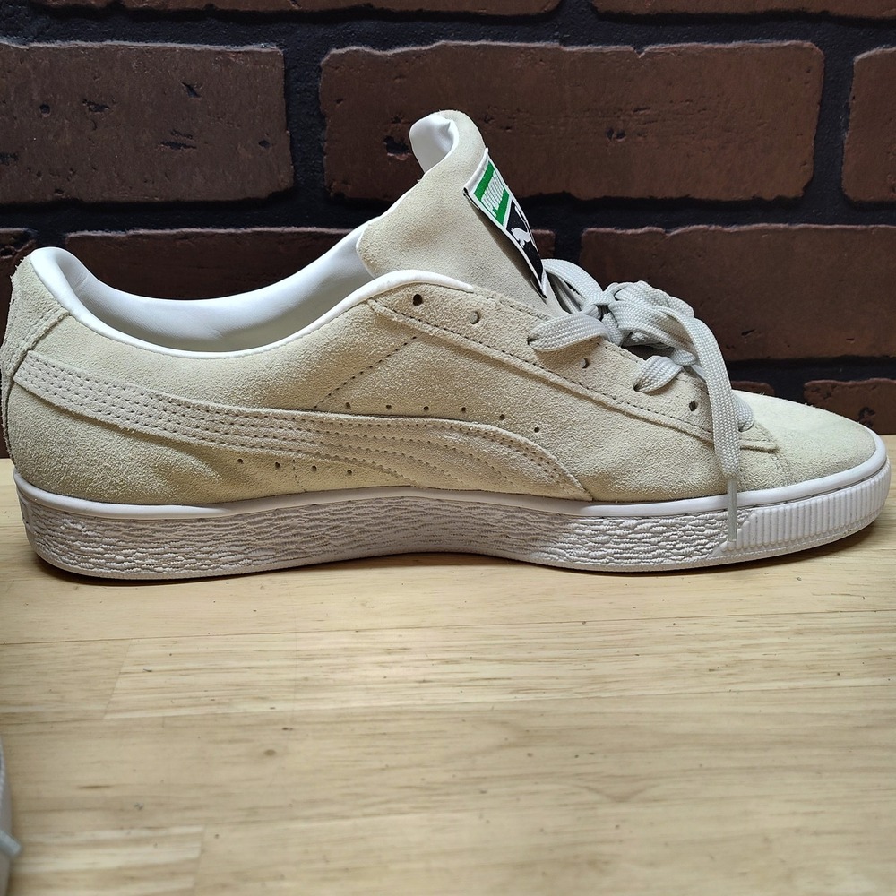 Puma Suede Classic XXI tan Puma White Lace Up Sneakers Men's Size 10.5 - Picture 5 of 16